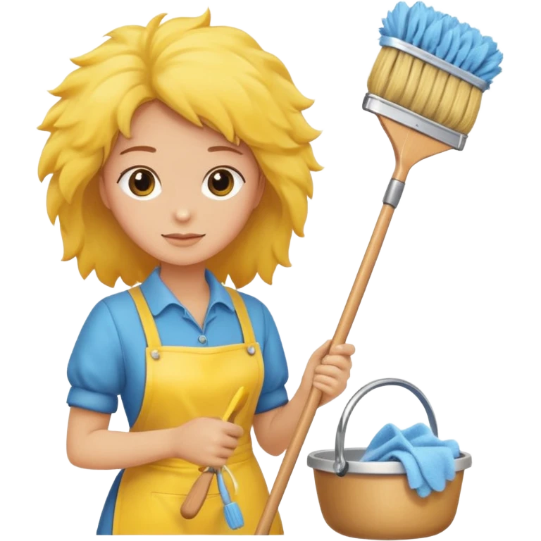 duster cleaner in kitchen emoji