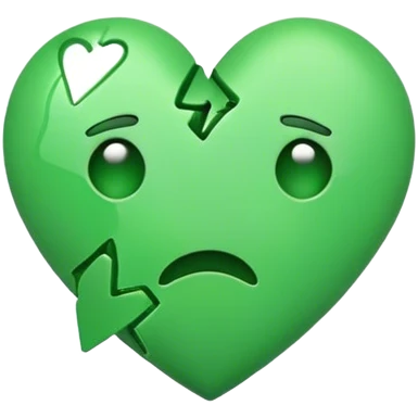 Green broken heart emoji emoji