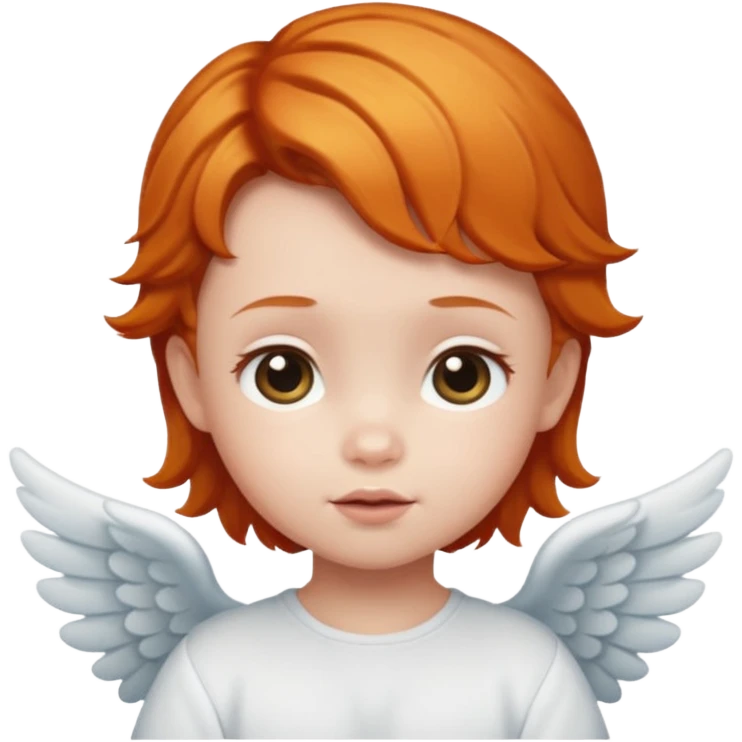 Make a baby angel emoji of just the face and have a piece of ginger hair emoji