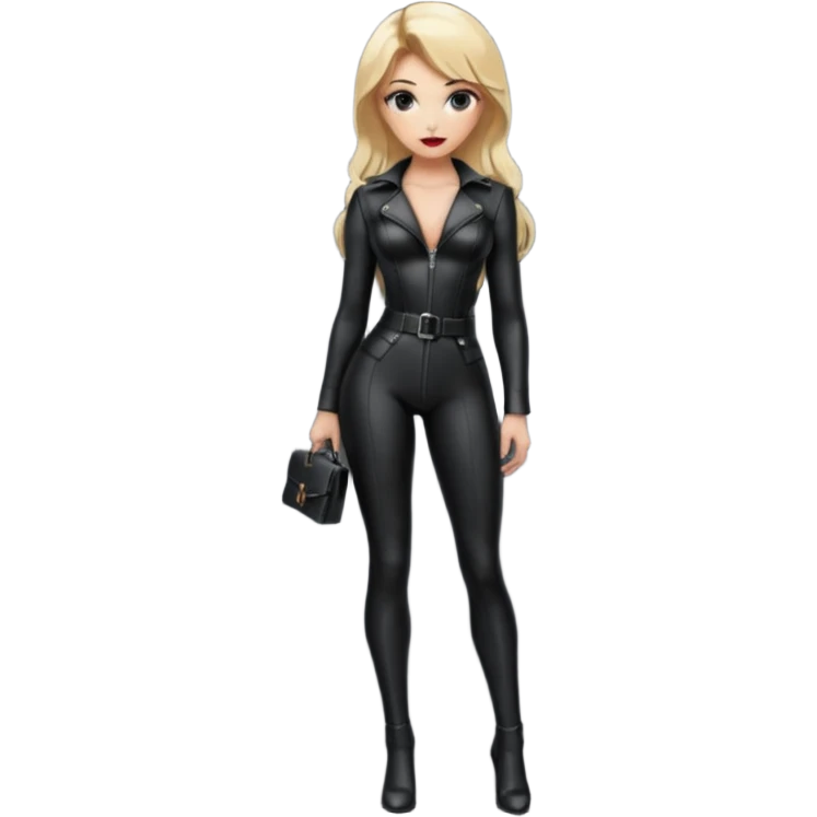  One Dominatrix with blonde hair full body prostitute  emoji