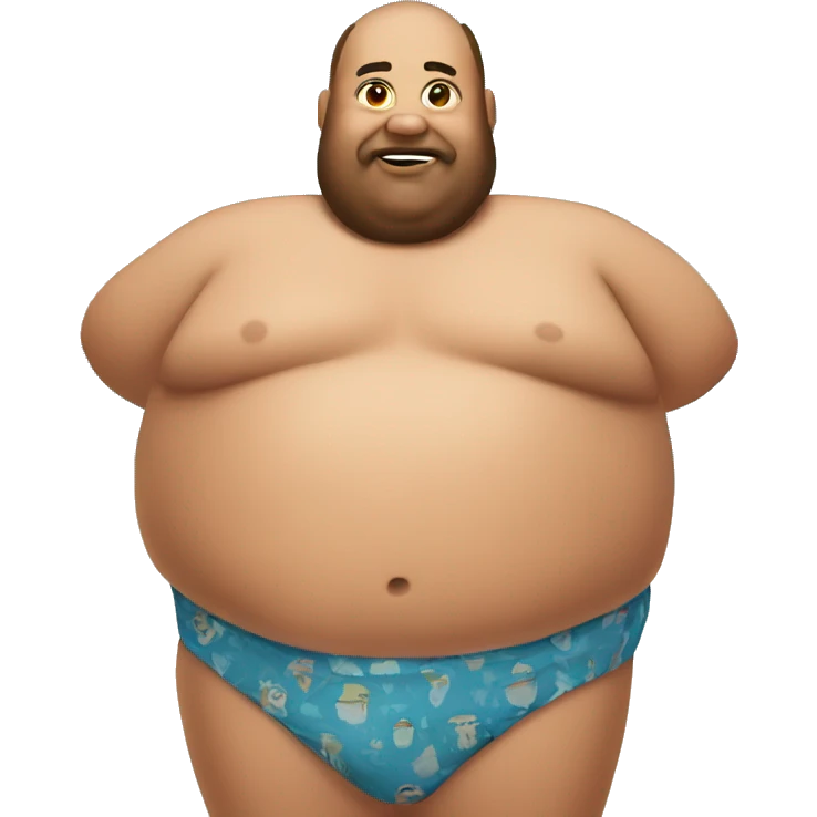 Fat man in bikini emoji