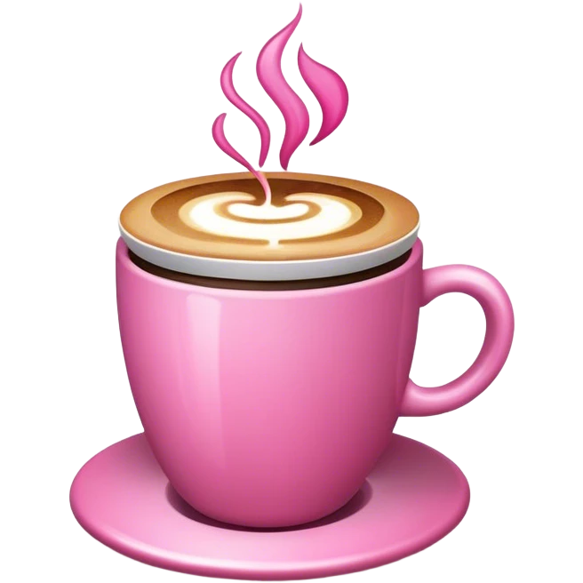 Pink coffe emoji