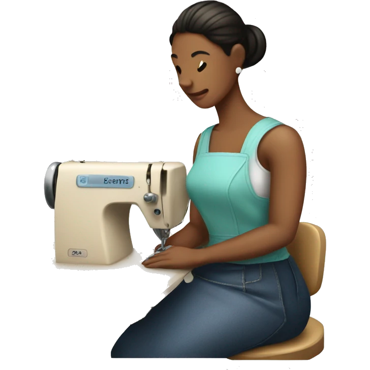 create an emoji of a seamstress sitting at the machine sewingcreate an emoji of a seamstress sitting at the machine sewing emoji