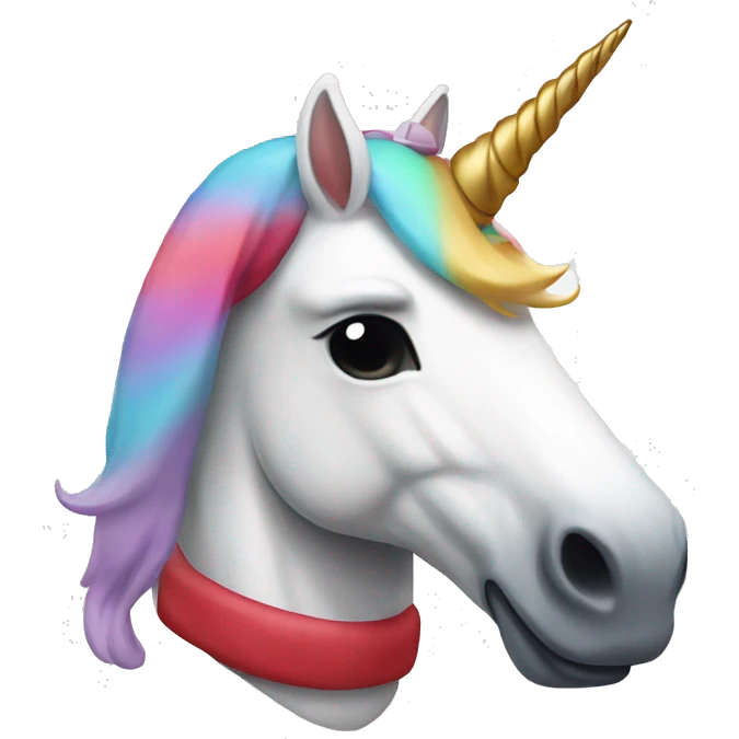 Unicorn with a Santa hat  emoji