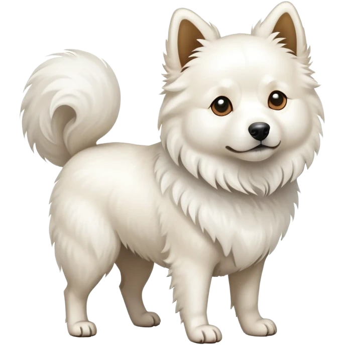 white Chinese native dog emoji