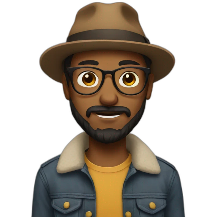 Layer hipster emoji