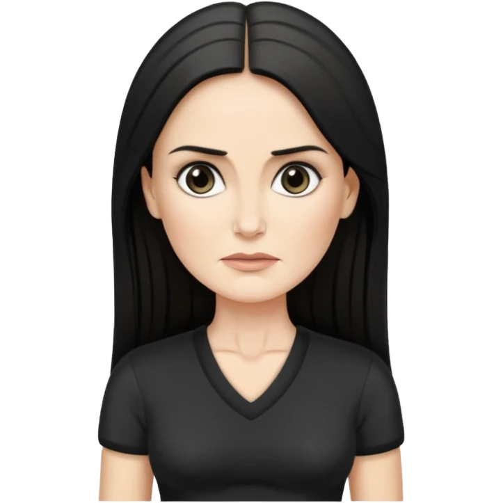 Demi Moore serious up to the waist emoji