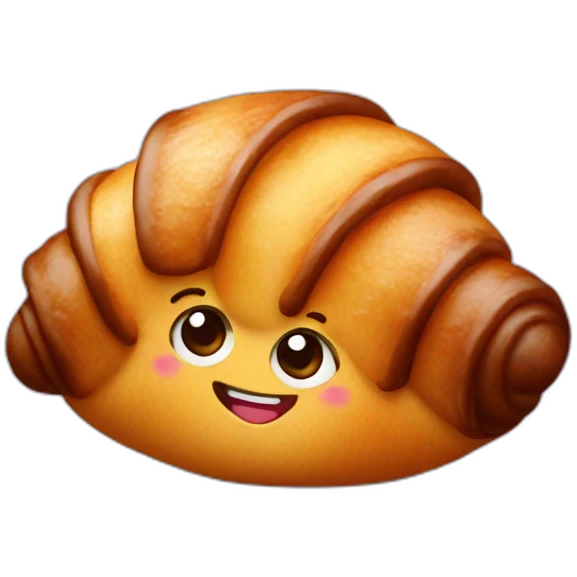 croissant whit chocolat emoji