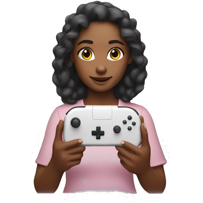 Self care girl playing nintendo switch emoji