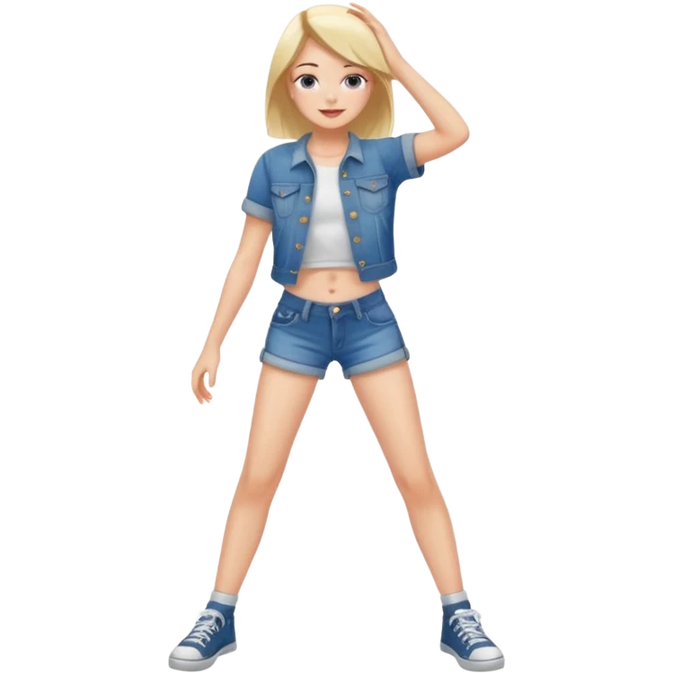 Naked girl with legs spread  emoji