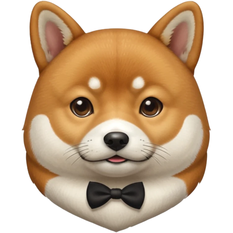 shiba inu staring intently wearing a monocle and mustache emoji