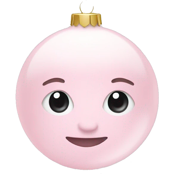 Pale pink Christmas ornament emoji