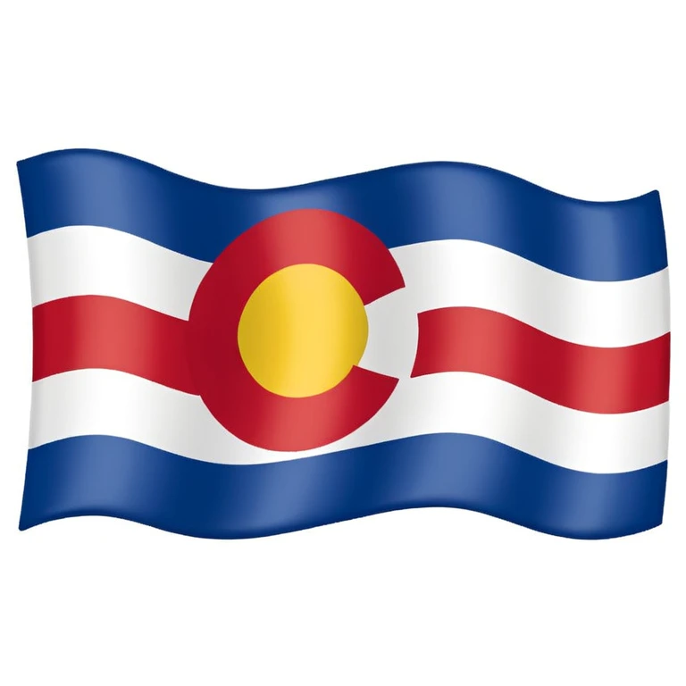 Colorado state flag as a emoji emoji