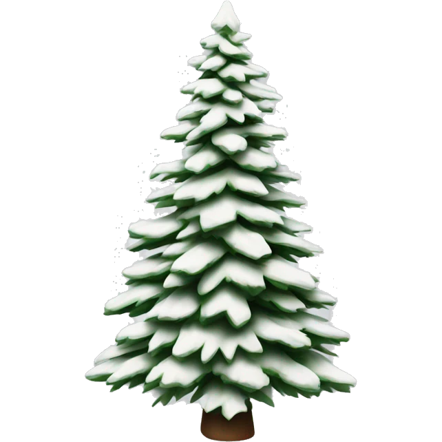  actual white fir christmas tree isolated.  emoji