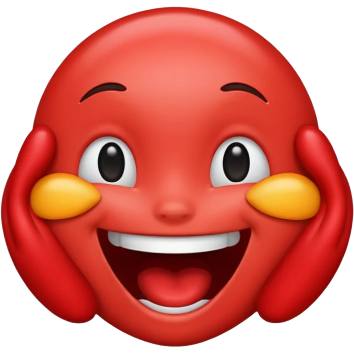 Laughing red emoji emoji