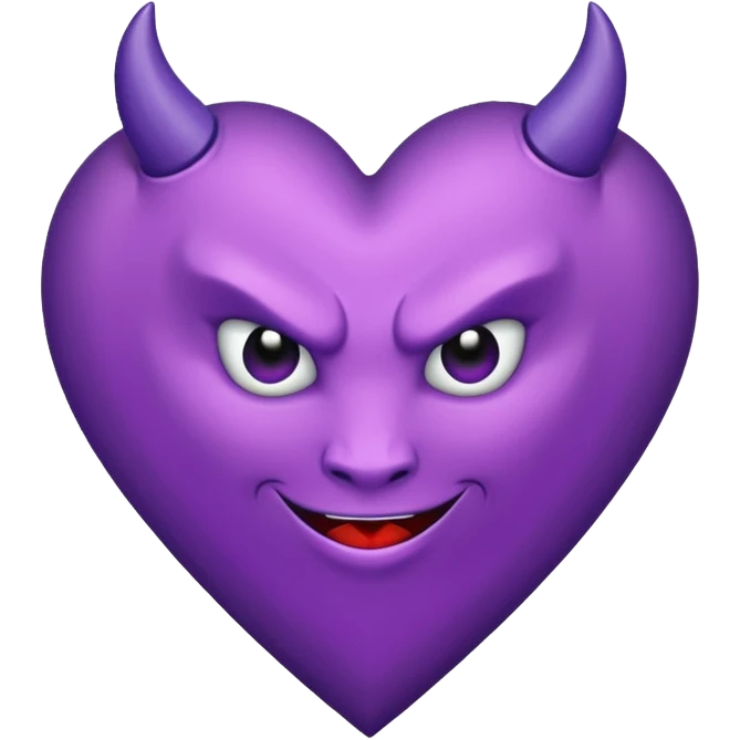 devil solitaire heart purple emoji