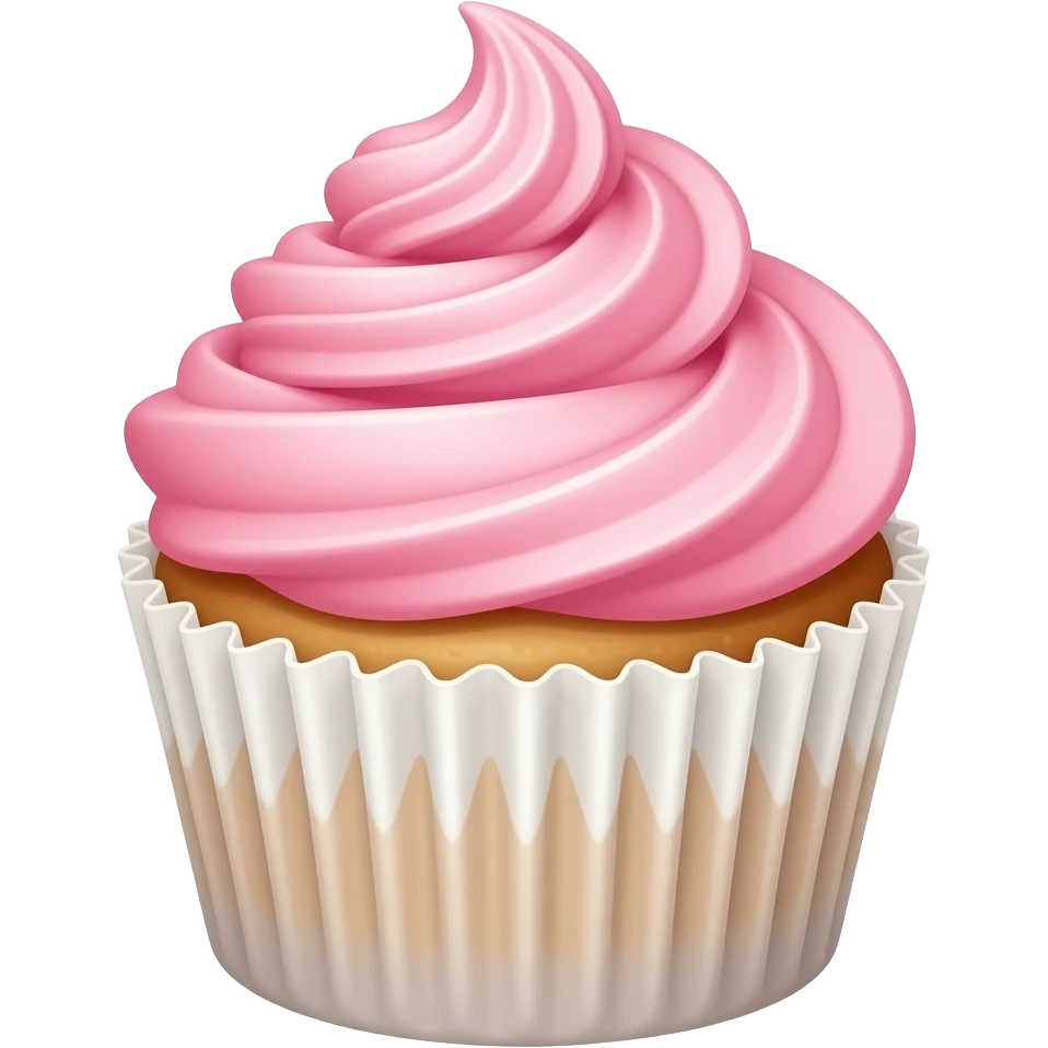 Cupcake with pink icing emoji