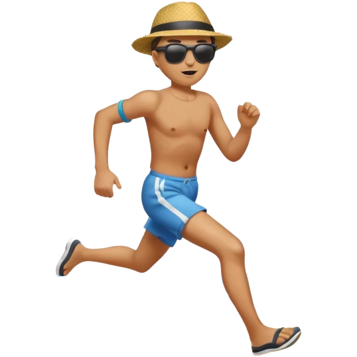 Running at the beach. emoji