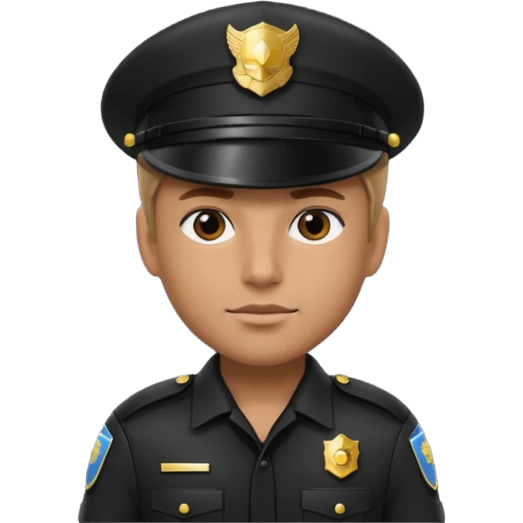 Futuristic cop emoji