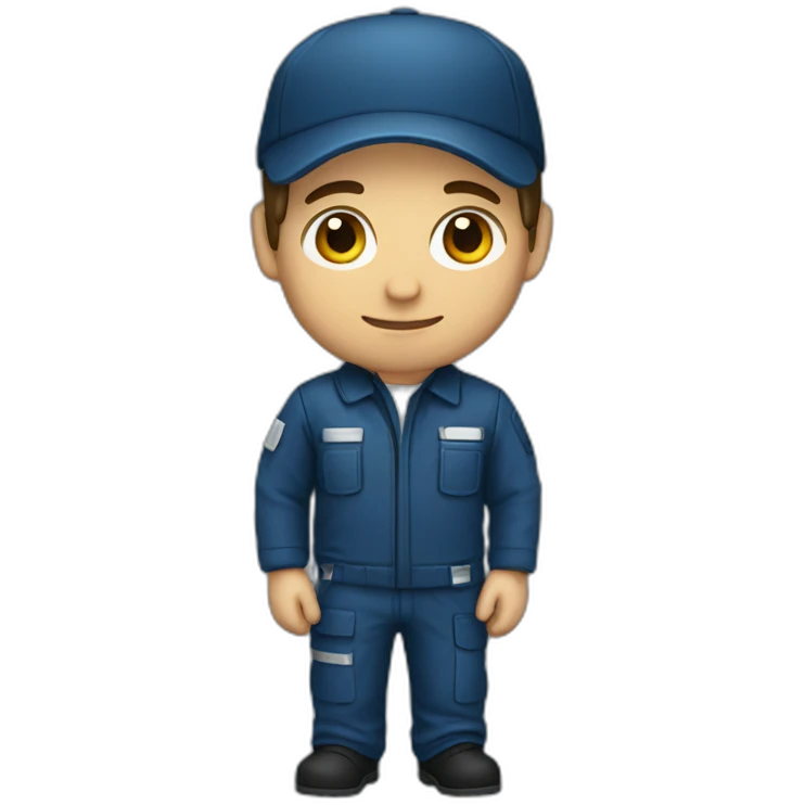Technician dark blue outfit emoji