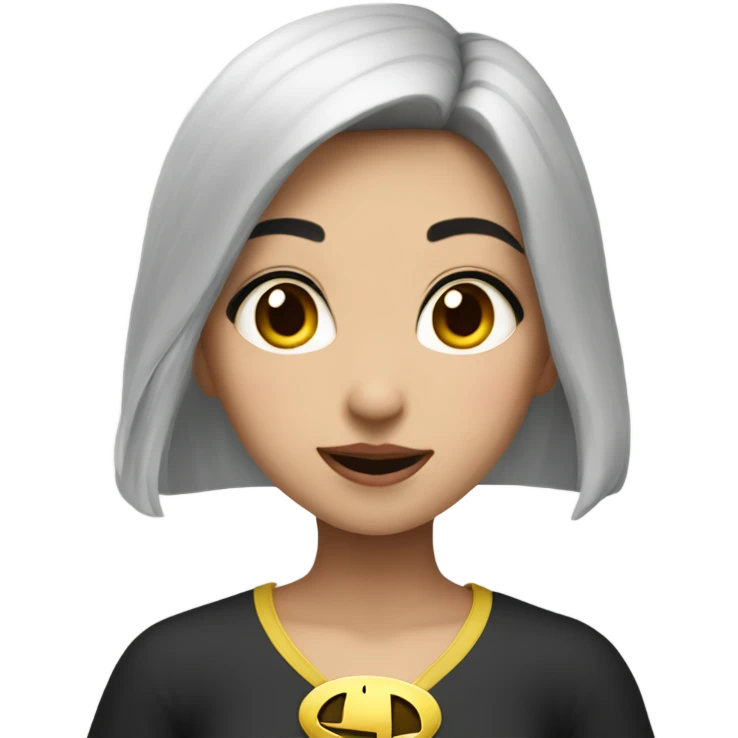 chinese girl in batman costu emoji