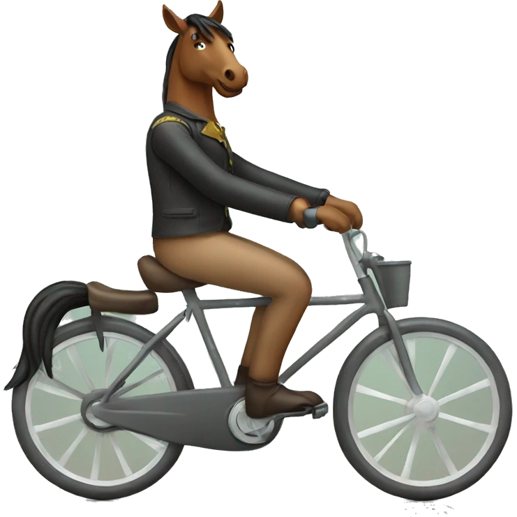 Horse riding a bike emoji