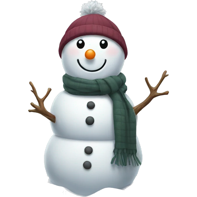 Winter snowman emoji