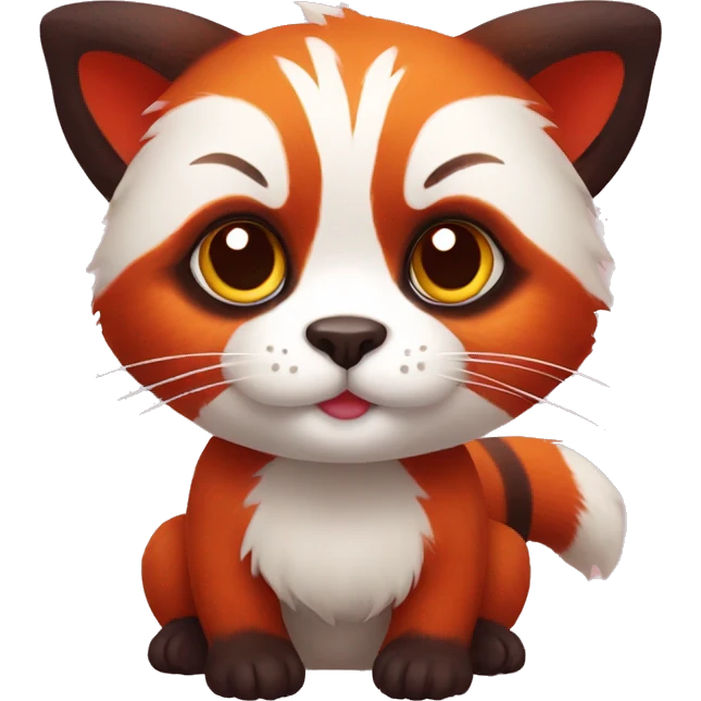 cute red-panda-cat-hybrid emoji