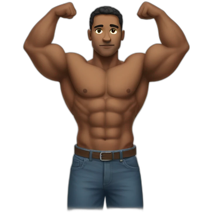 man strong torso emoji
