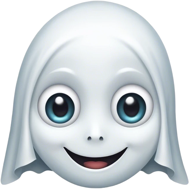 a cute ghost eye smiling emoji