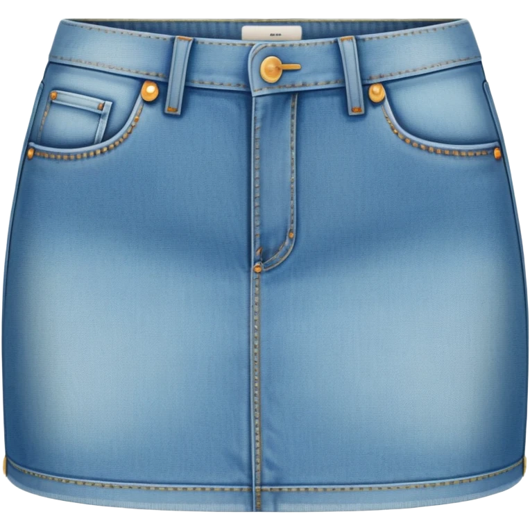 super realistic light denim mini skirt emoji
