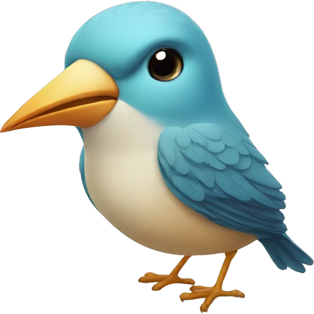 Bird sending a kiss emoji