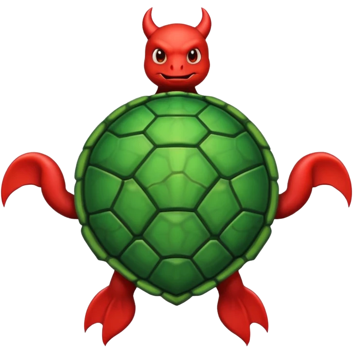 A devil in a turtle carapace emoji