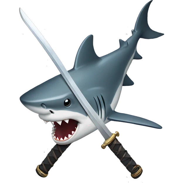 Shark with katana  emoji