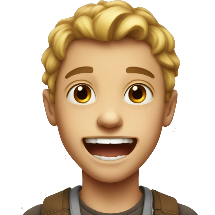 a mean happy kid emoji