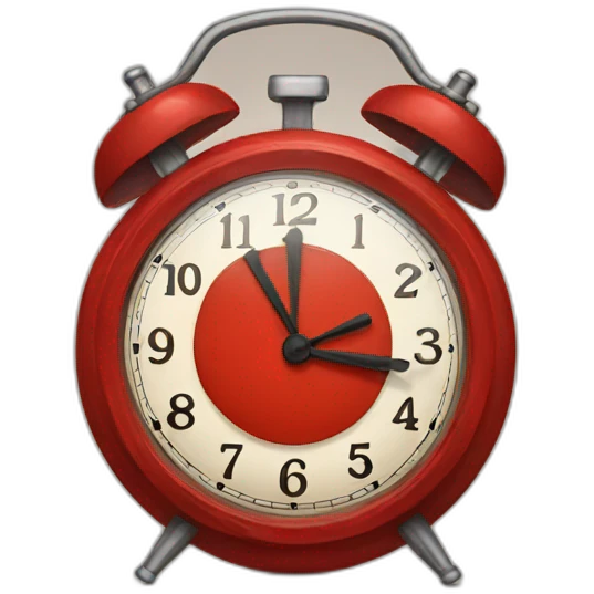 red clock emoji