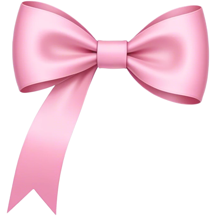 Super ultra-thin and stretched ribbon bow, as narrow as possible, single loop, no extra loops, no fluffy or rounded shapes, only one long and sleek ribbon, delicate, minimalist, NO DOUBLE LOOPS, NO THICKNESS, ONLY A SINGLE SLIM LINE pink emoji