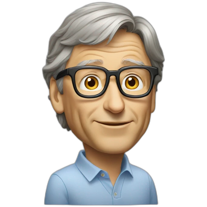 bill gates working on pc emoji
