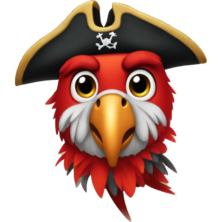 Red parrot pirate emoji