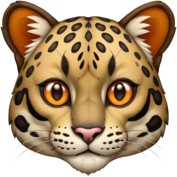 A clouded leopard face emoji emoji