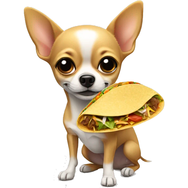chihuahua with taco emoji