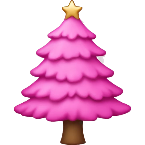 Pink christmas tree emoji
