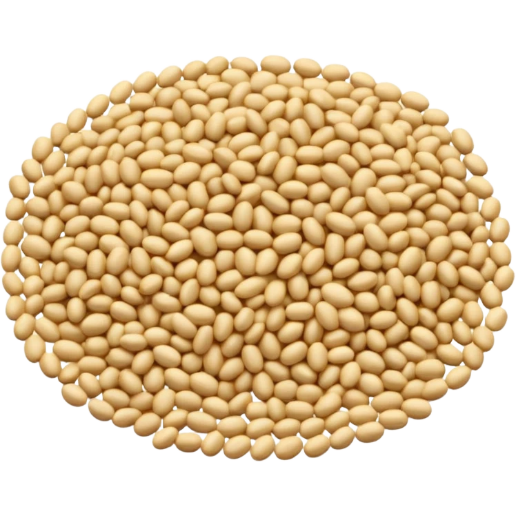 sesame seeds scatter or cluster off-white to pale golden tiny oval slightly curved smooth matte subtle color variation natural spacing no bread bowl packaging or faces clean 3D soft shadows transparent background emoji scale emoji