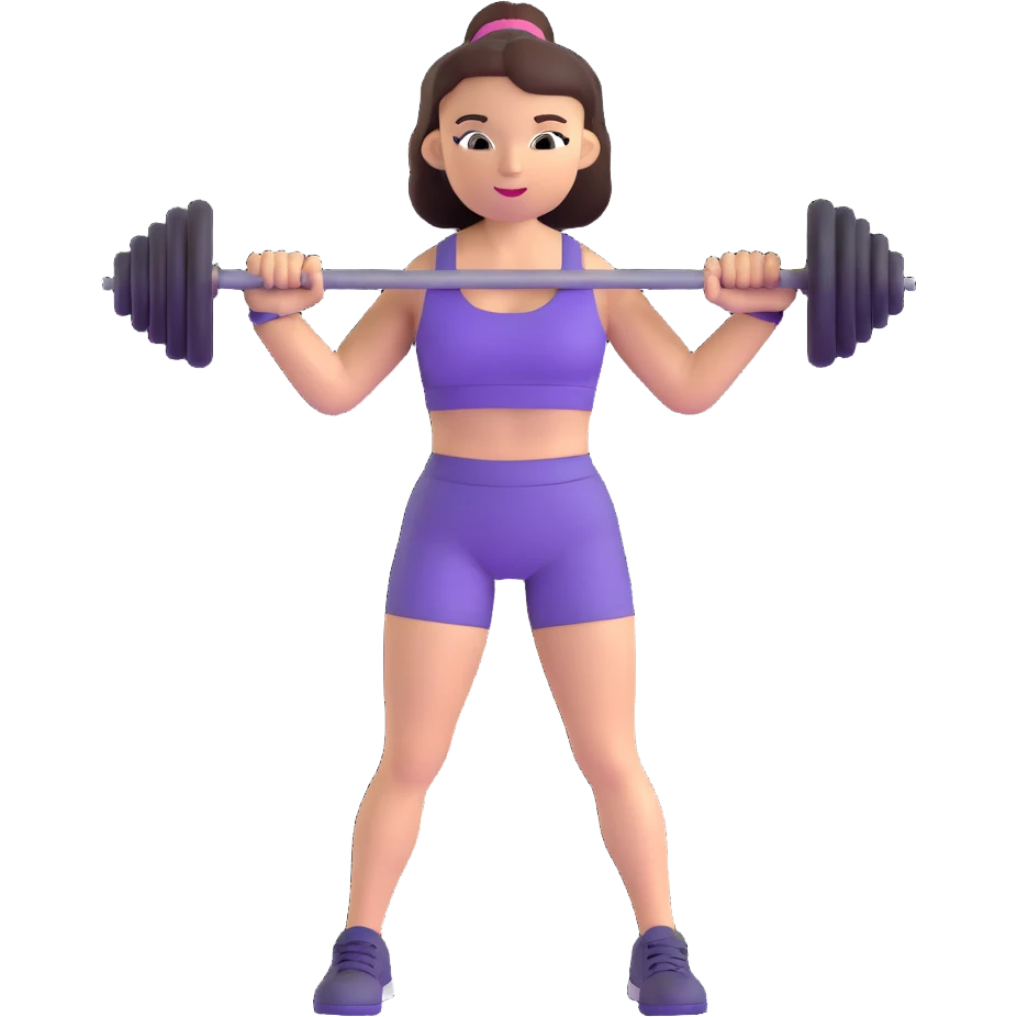 girl lifting a dumbbell emoji