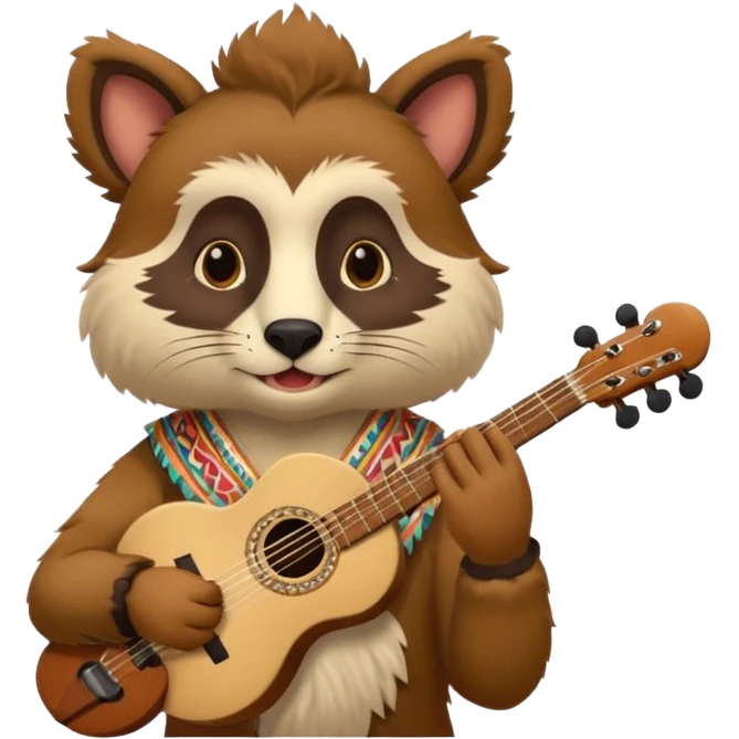 un animal péruvien qui joue de la musique emoji