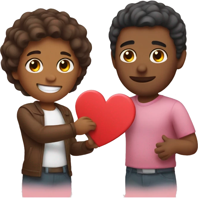 guy giving valentine's day card emoji