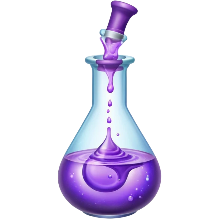 Purple Potion Bubbling in glass vial emoji