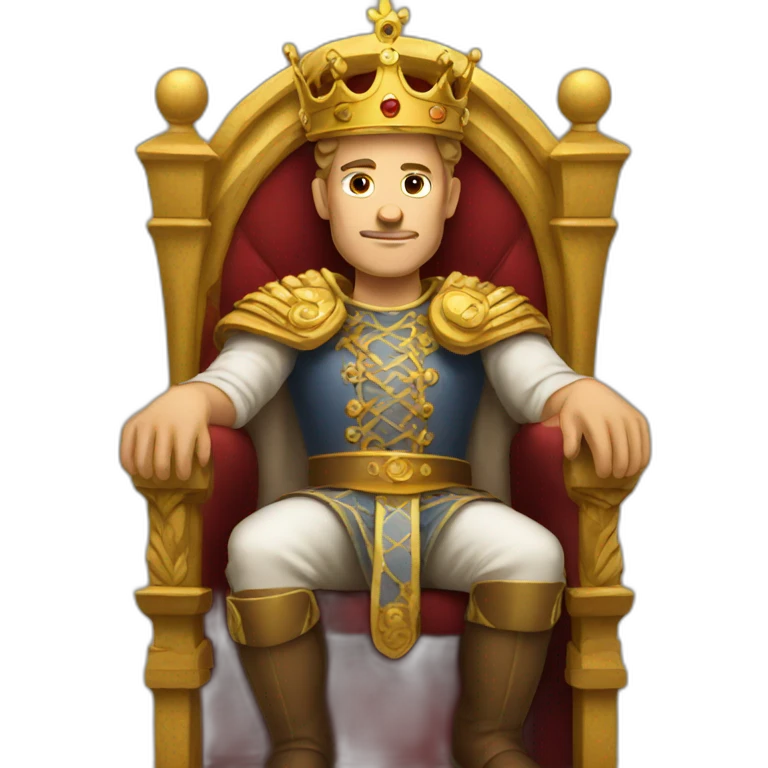 king sitting on a throne emoji