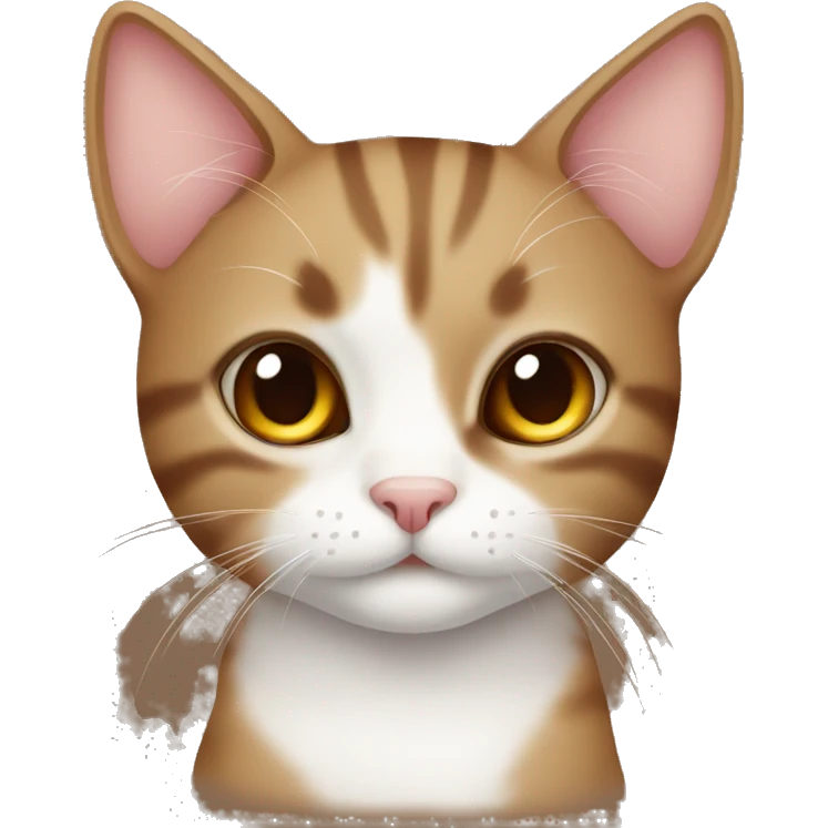 Cat cute brown emoji