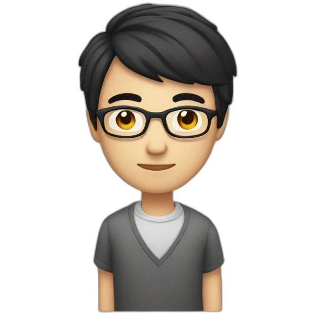 man-glasses-shortblackhair-teacher-kind-strict-Chinese-smalleyes emoji